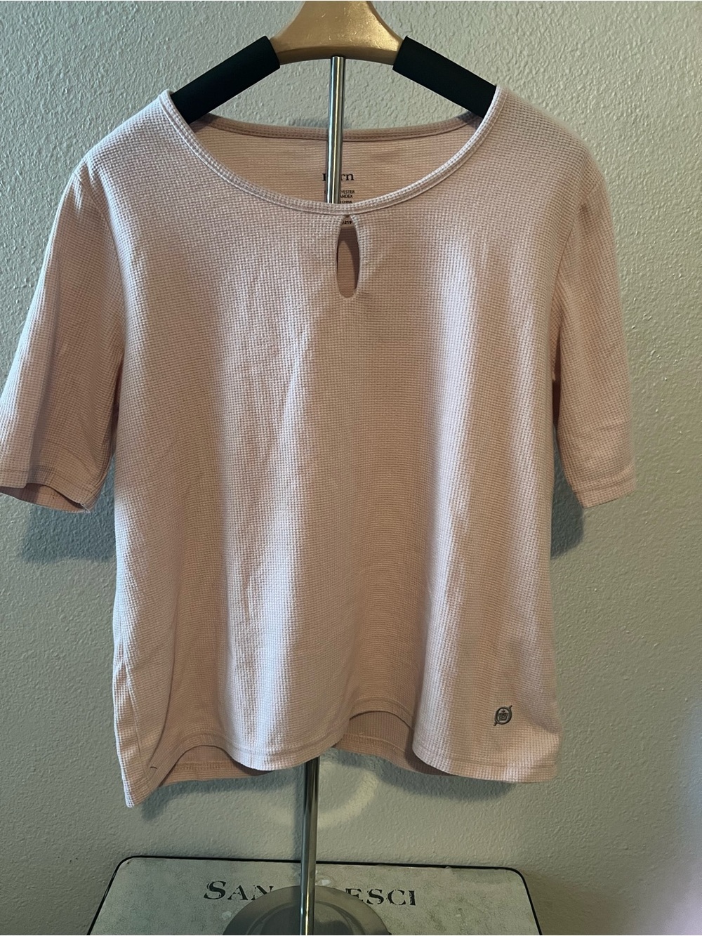 Born Pale Pink Short-Sleeve Keyhole Tee
